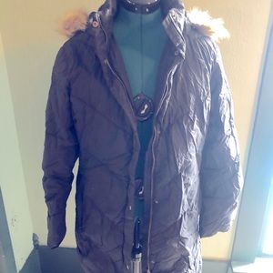 Eddie Bauer Long down coat black